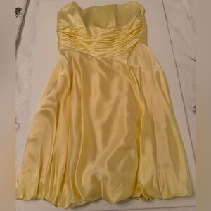 Melissa Sweet Pale Yellow Silk Evening Dress